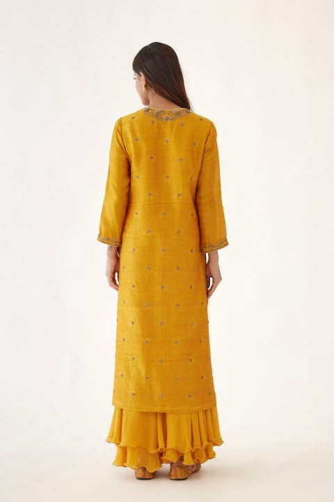 Ochre Yellow Sharara Set