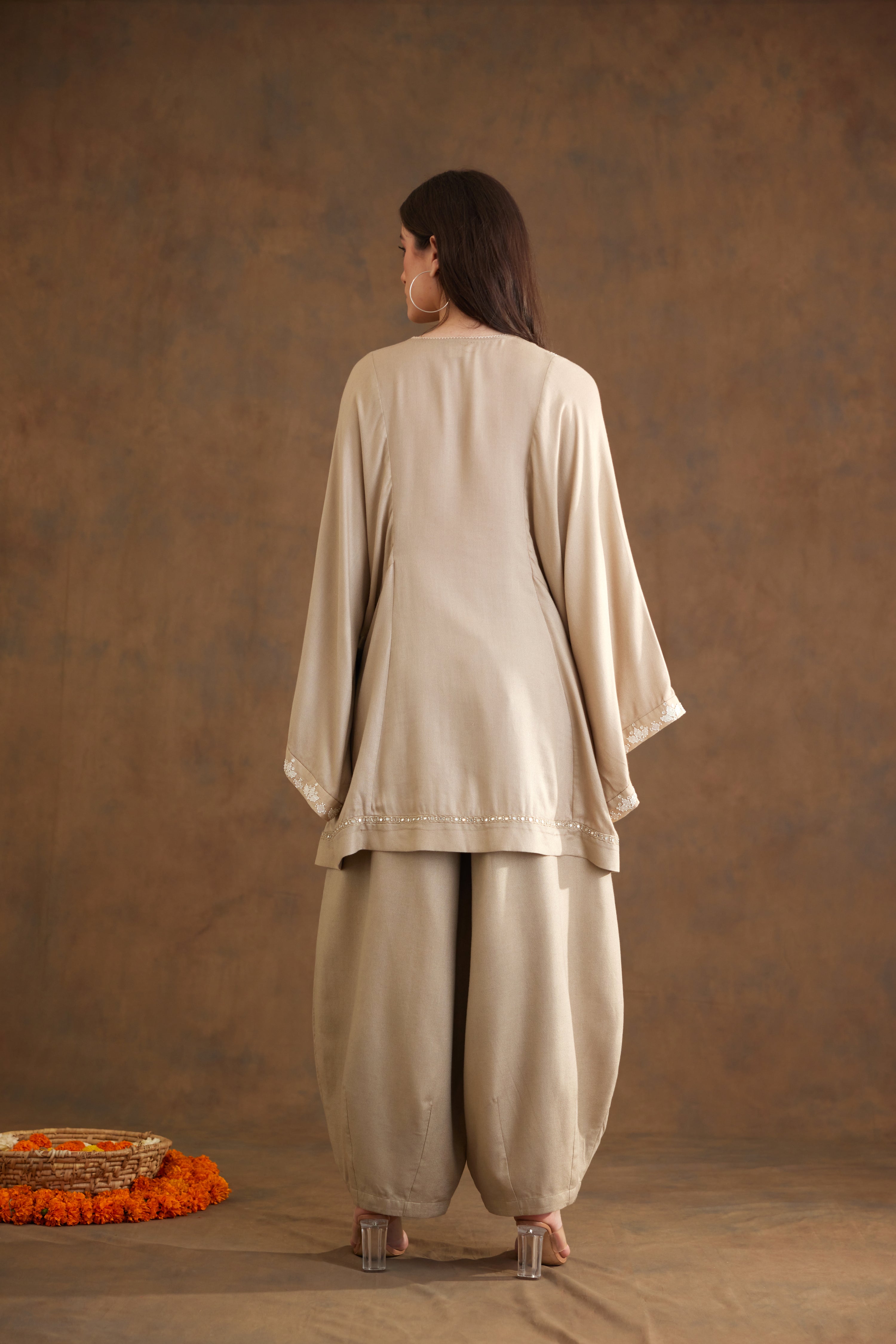 Fawn Applique Embroidered Co-ord Sets