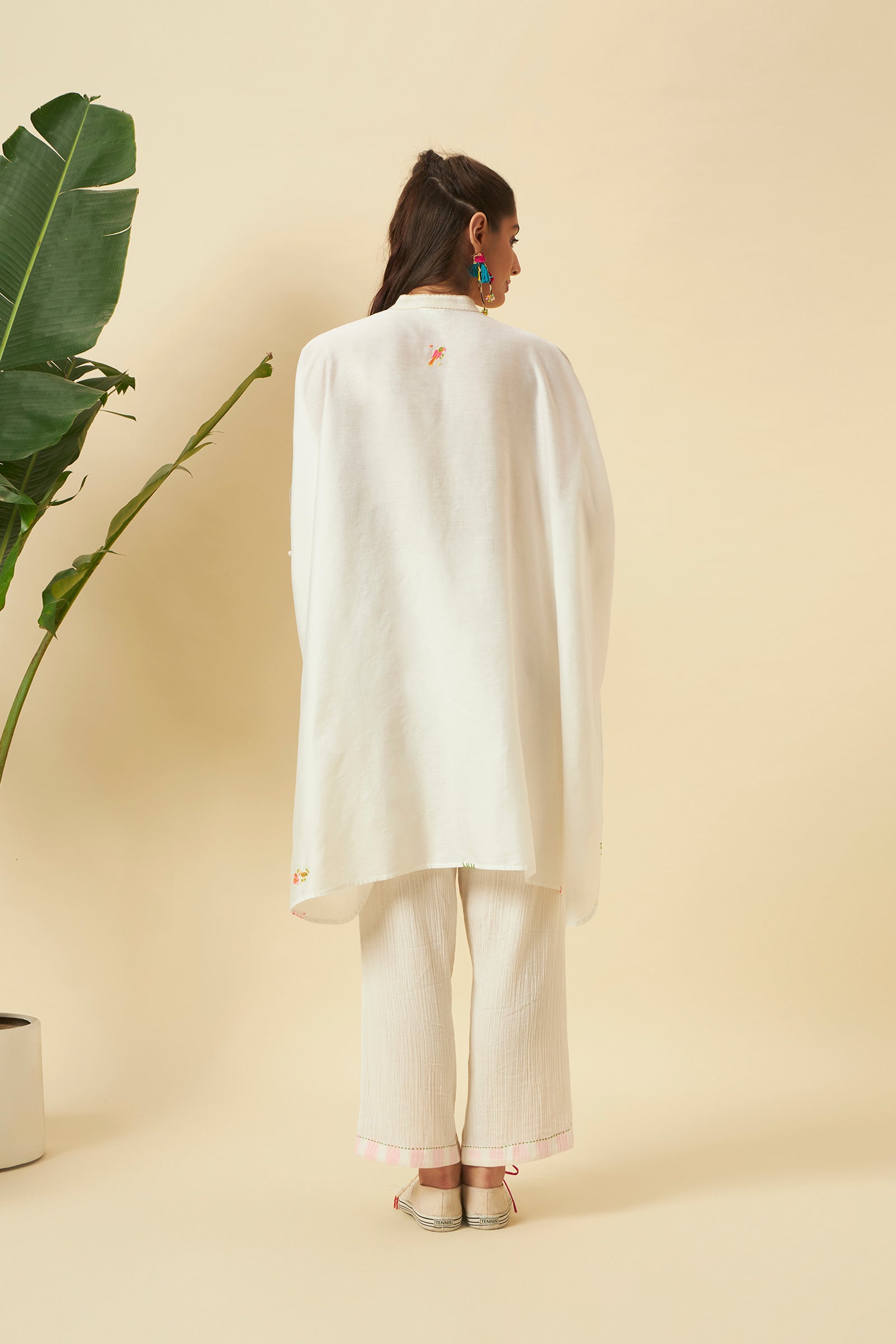 IVORY KAFTAN TOP AND PANTS