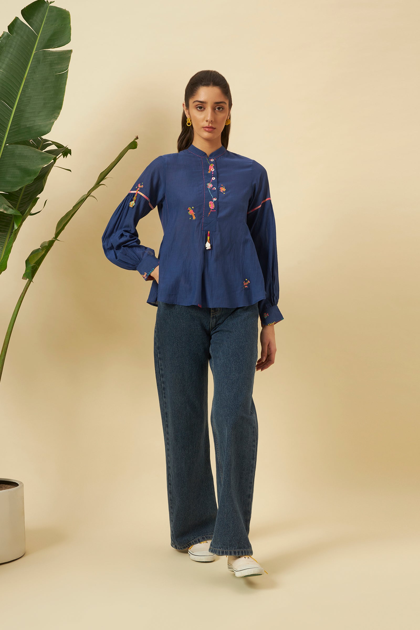 INDIGO SHIRT TOP