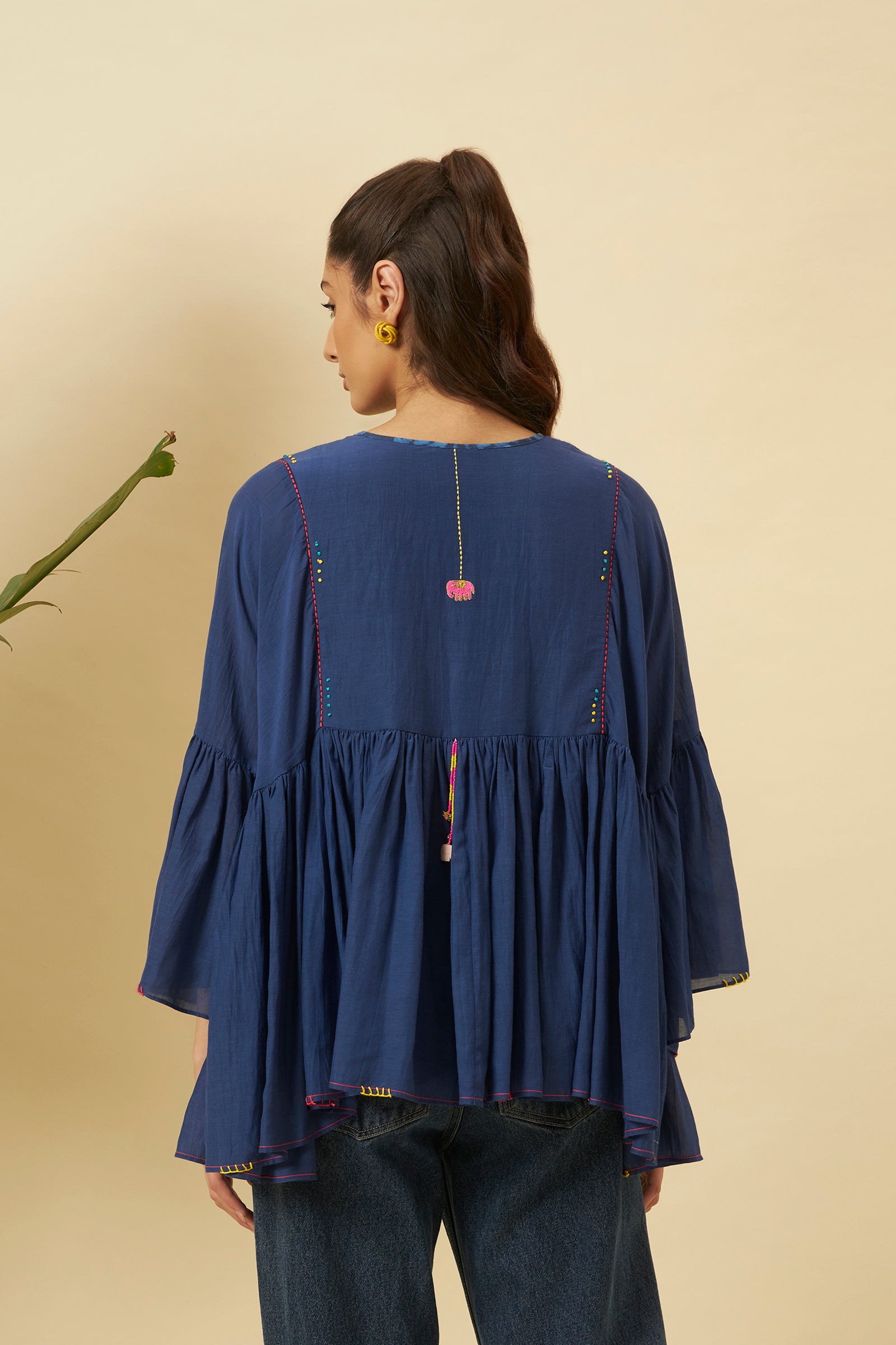 INDIGO TIERED TOP