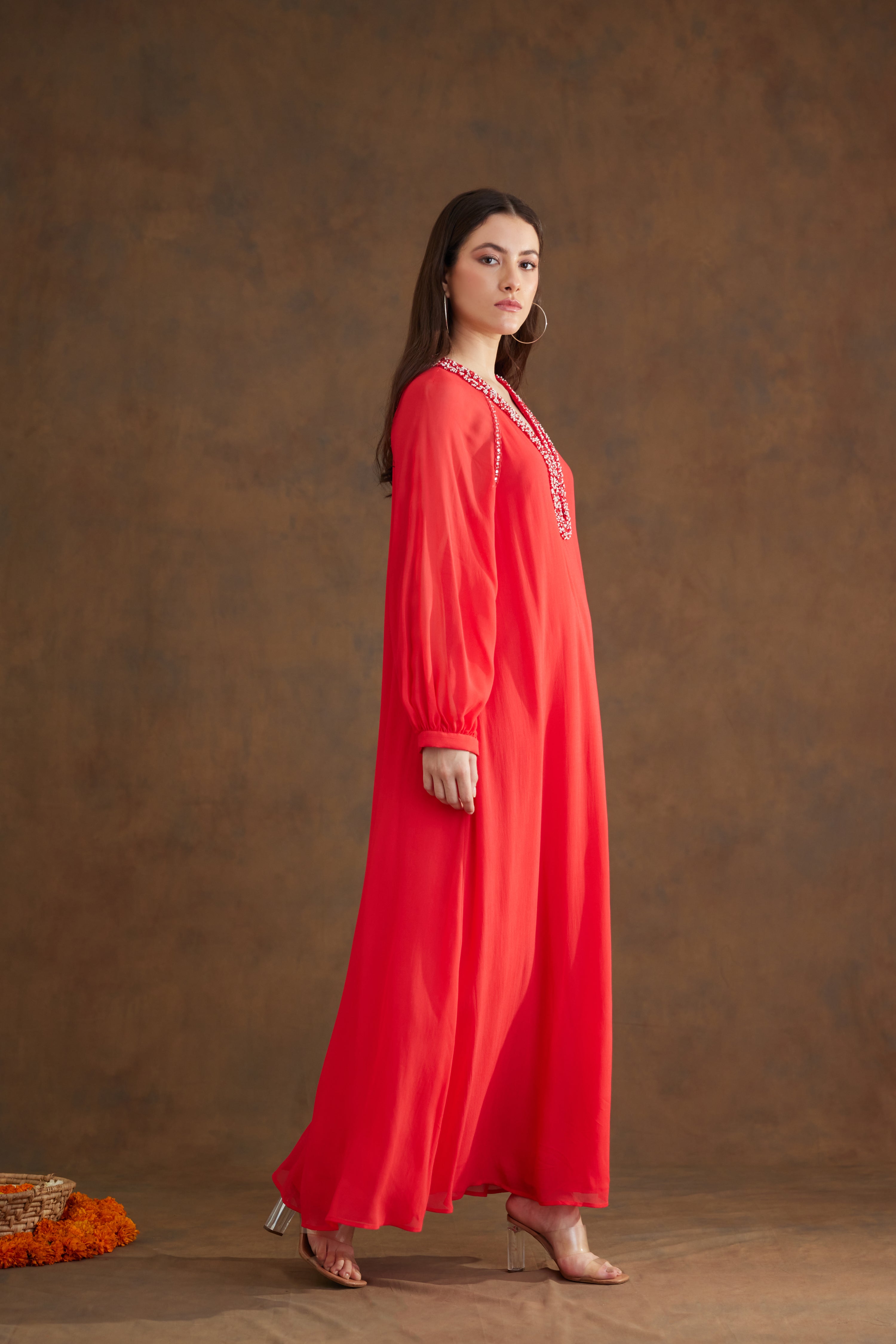 Coral Maxi dress