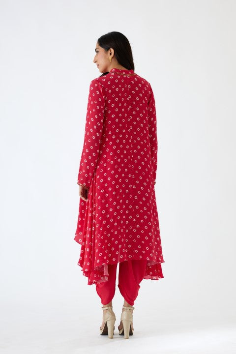 Rani Pink Bandani Print Tunic Set