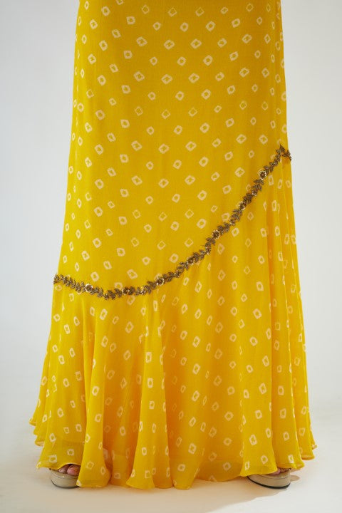 Yellow Bandani Print Lehenga Set