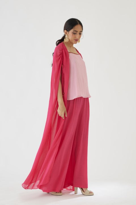Rani Pink and Pink Sharara Set