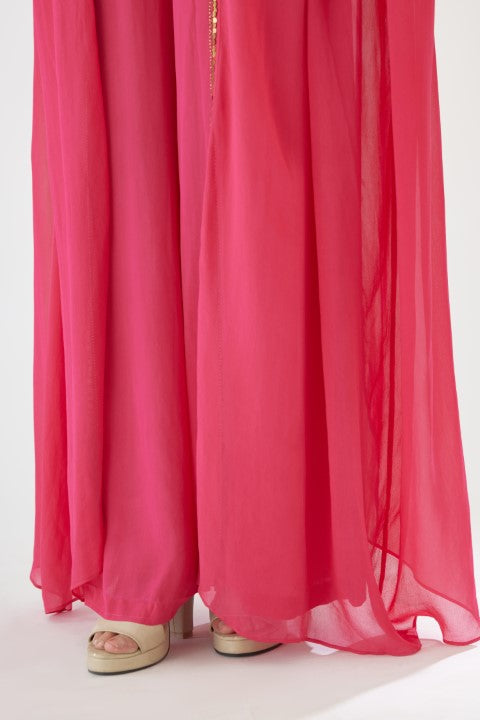 Rani Pink and Pink Sharara Set