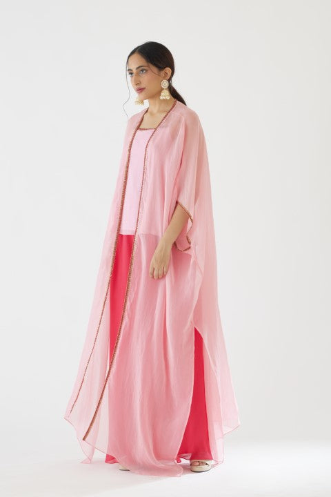 Rani Pink and Pink Sharara Set