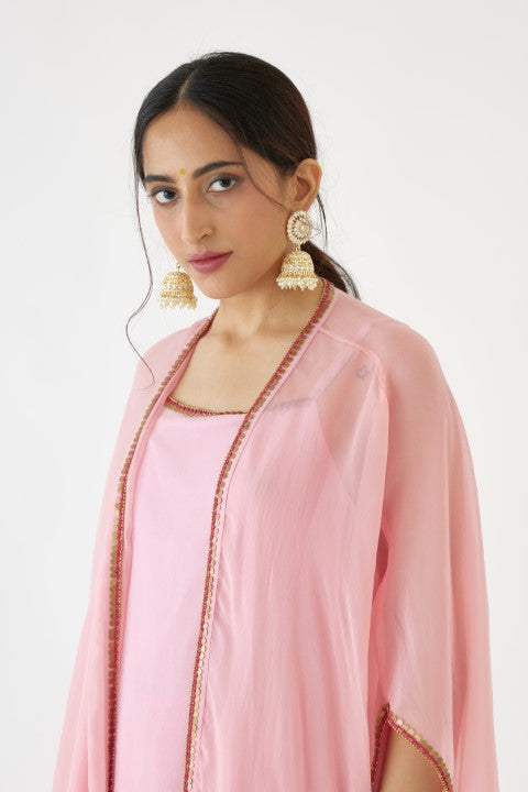 Rani Pink and Pink Sharara Set