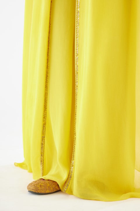 Yellow and Cream Sharara Set