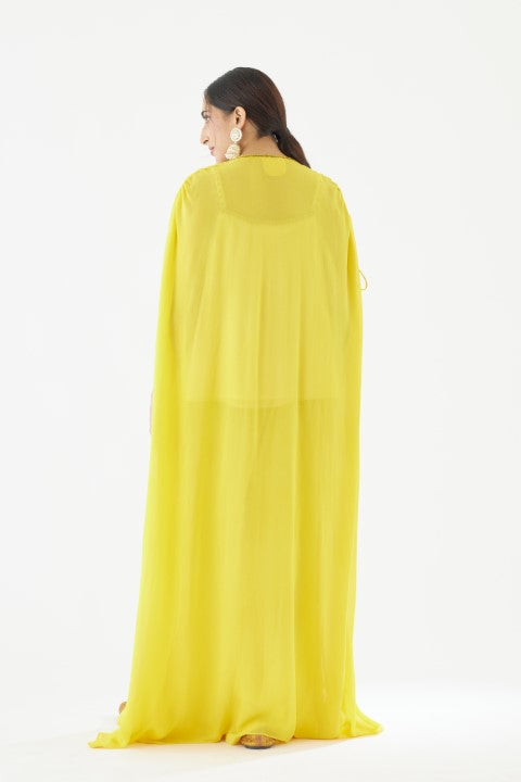 Yellow and Cream Sharara Set