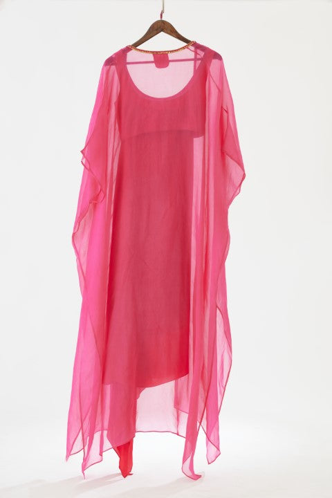 Rani Pink Drape Skirt Set