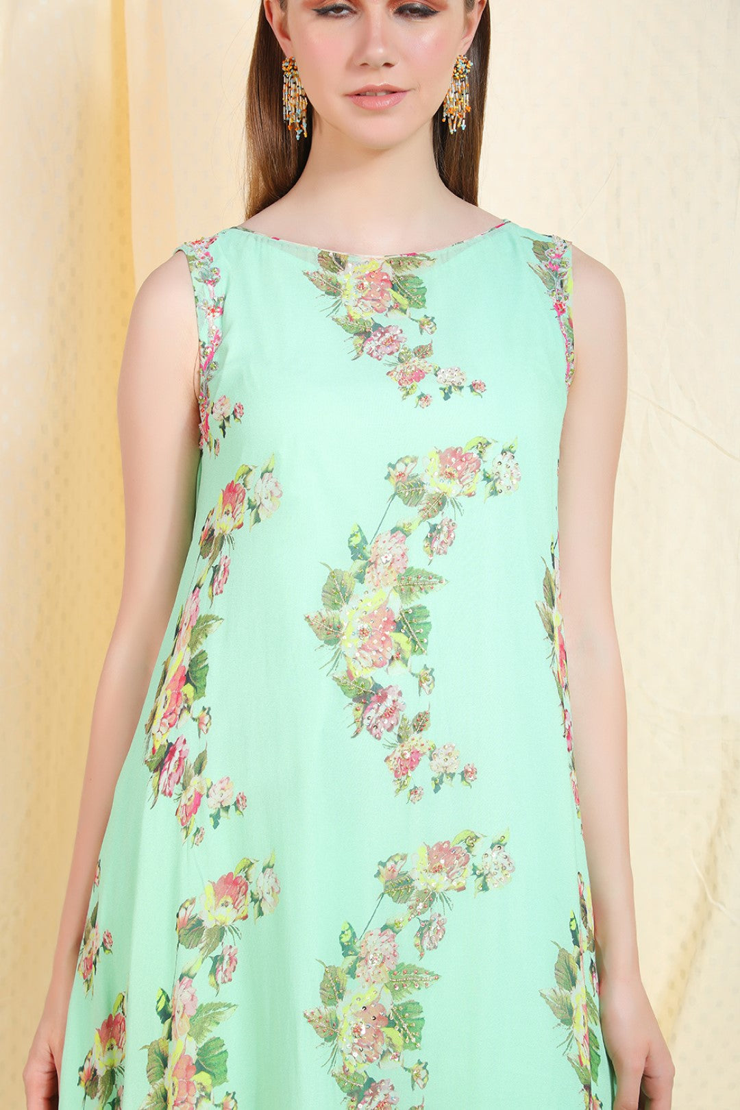 pista asymetric tunic with dhoti