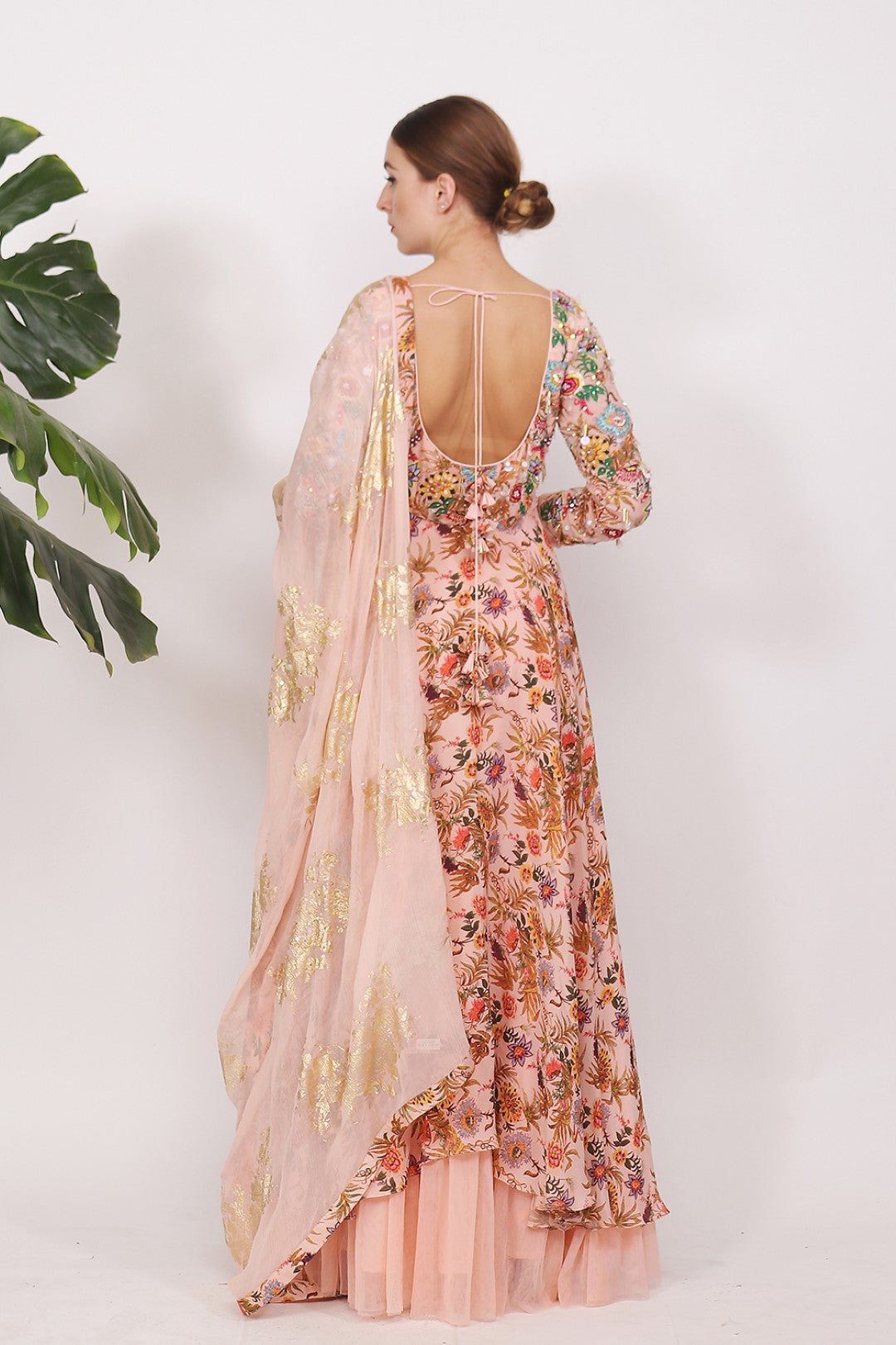 EMBROIDERED YOKE  ANARKALI WITH MATCHING CHURIDAAR AND DUPATTA