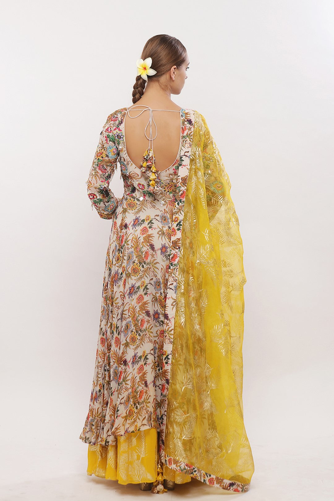 EMBROIDERED YOKE  ANARKALI WITH MATCHING CHURIDAAR AND DUPATTA