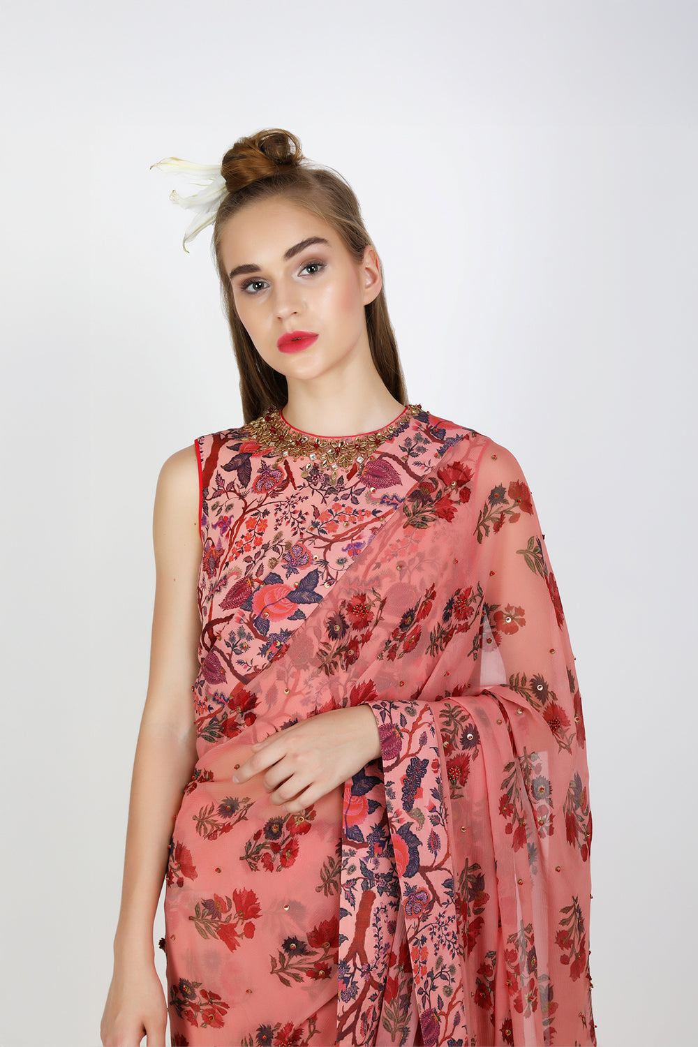 Kajol In chiffon saree with crepe blouse