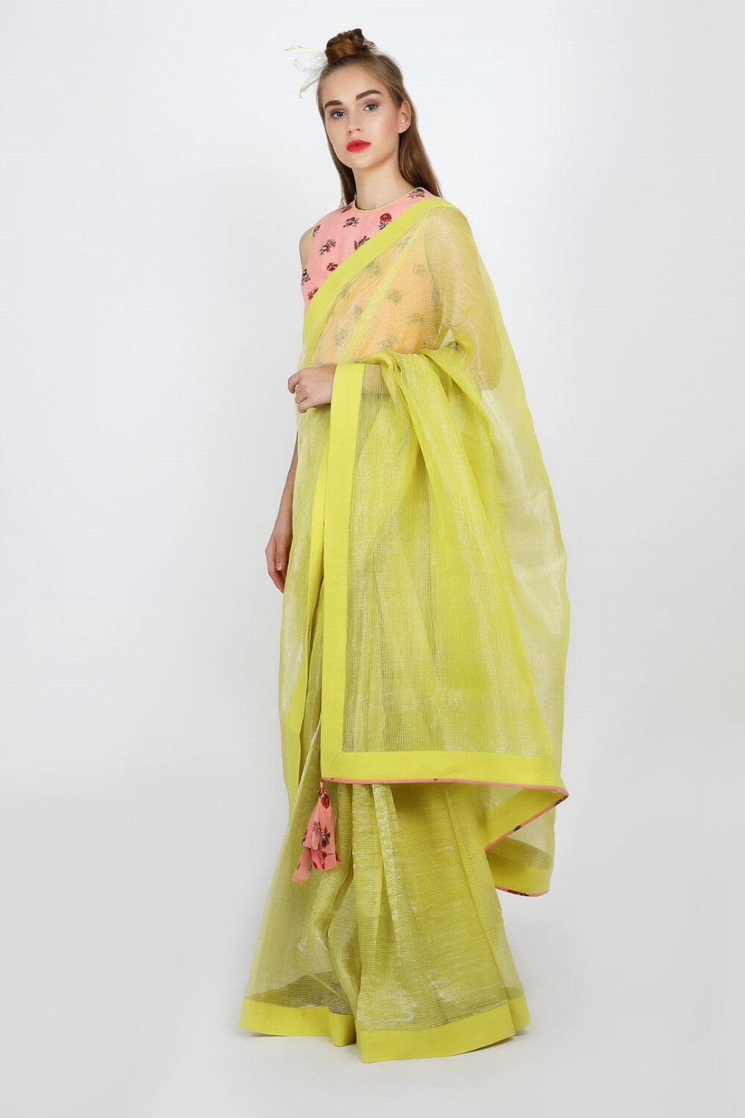 blouse with kota doria saree
