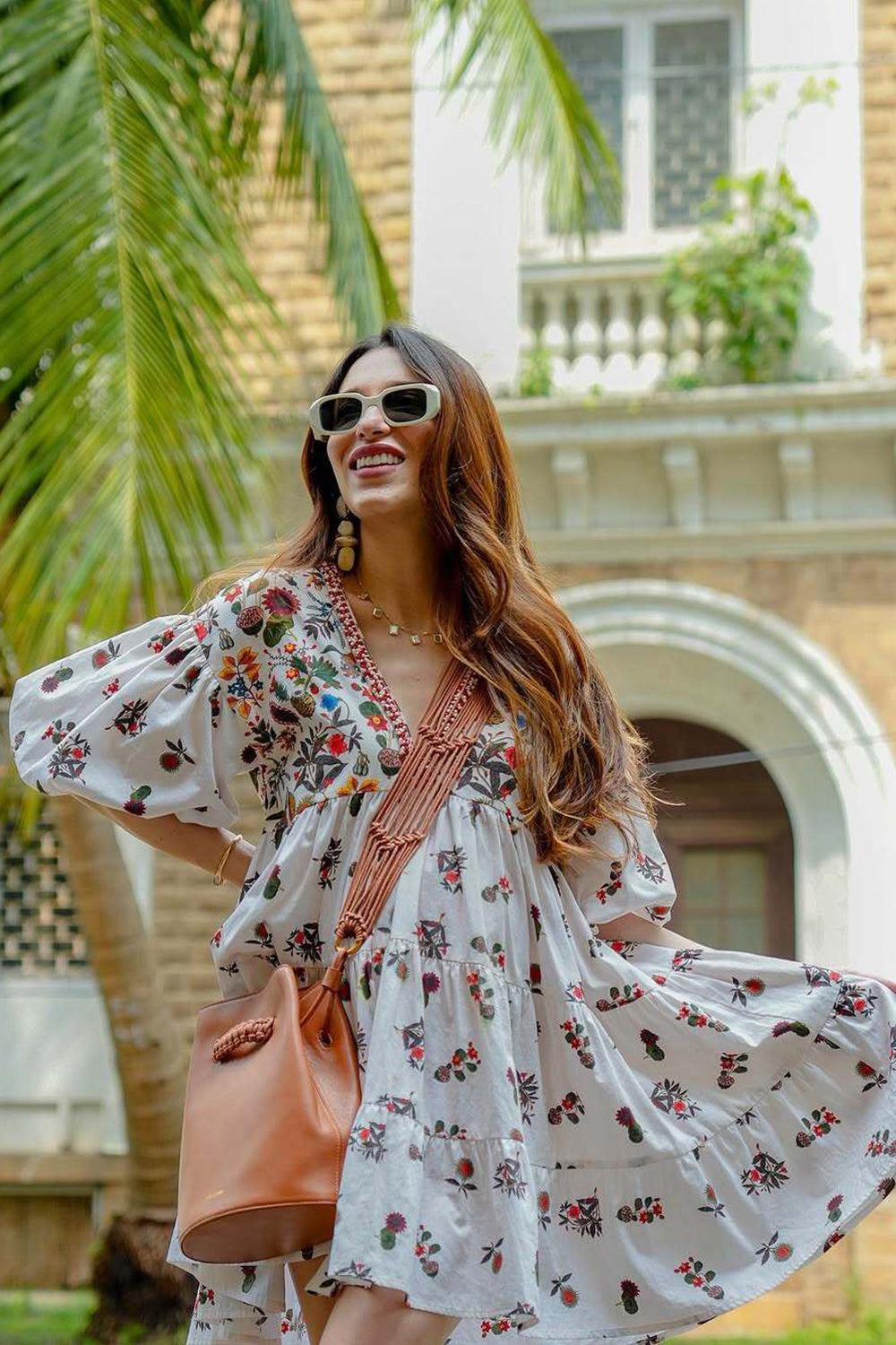 Maia Sethna In Ivory Kohinoor Buta Print Dress