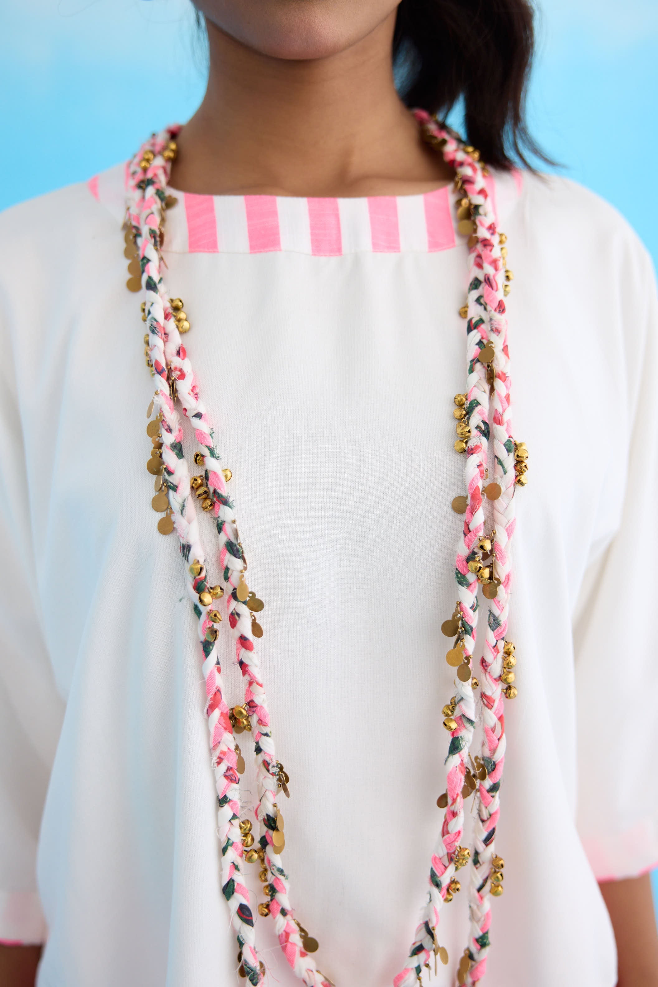 Recycled ghungroo necklace