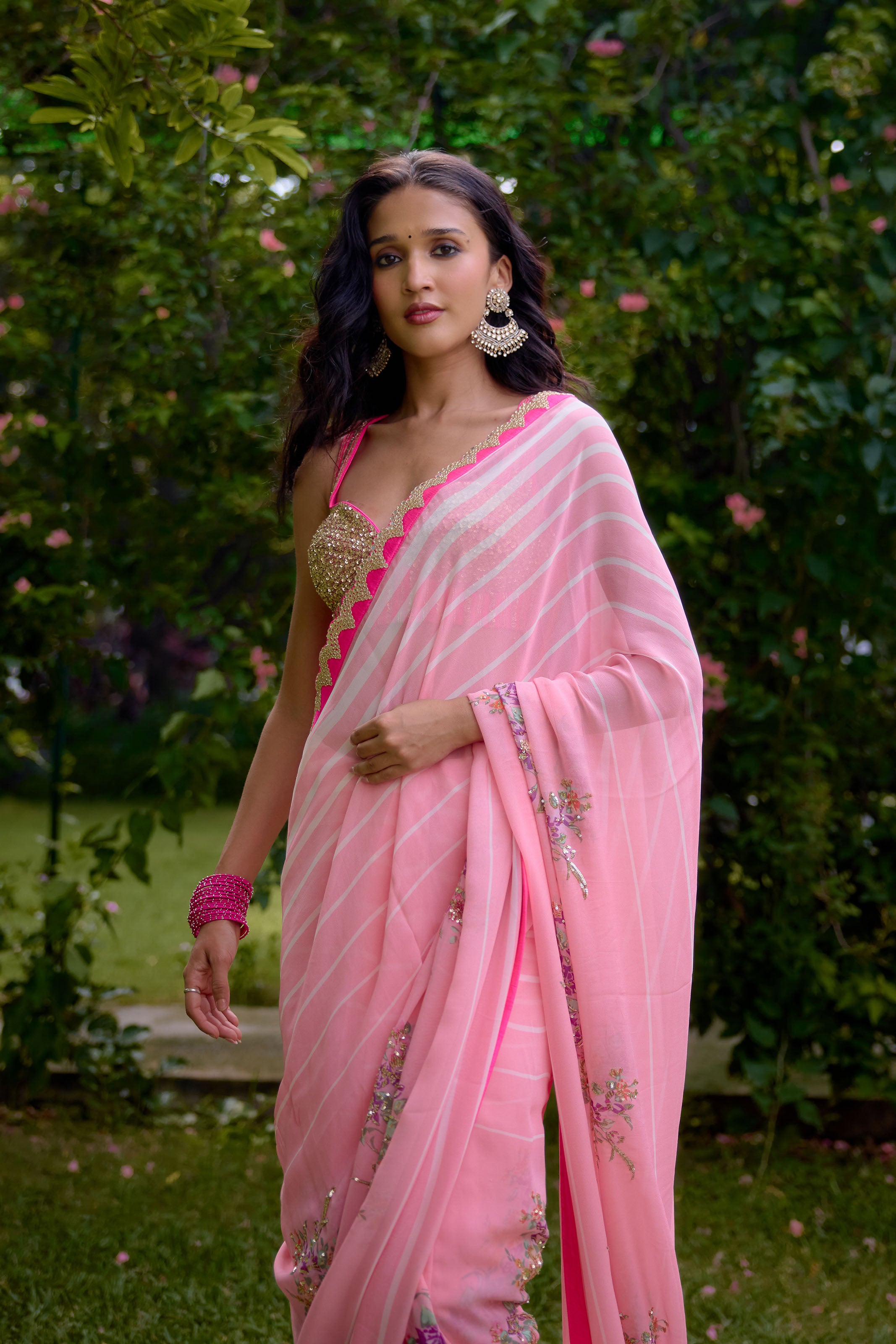HASEENA PINK SAREE