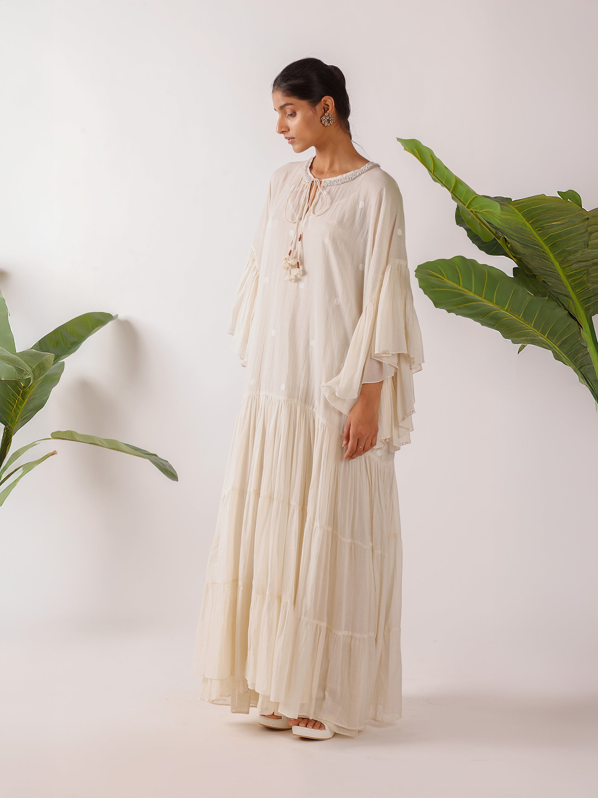 LONG JAAMDANI DRESS