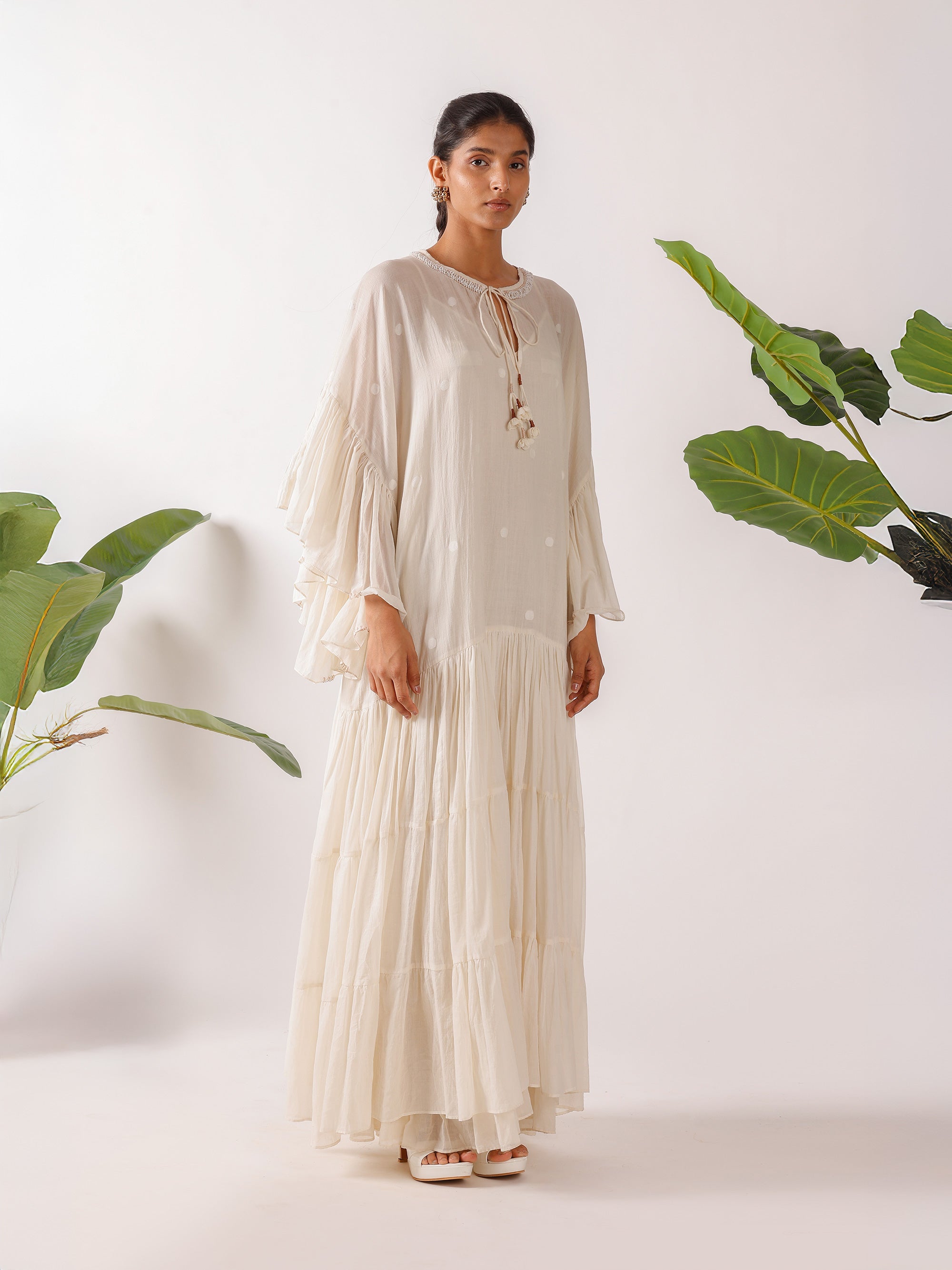 LONG JAAMDANI DRESS