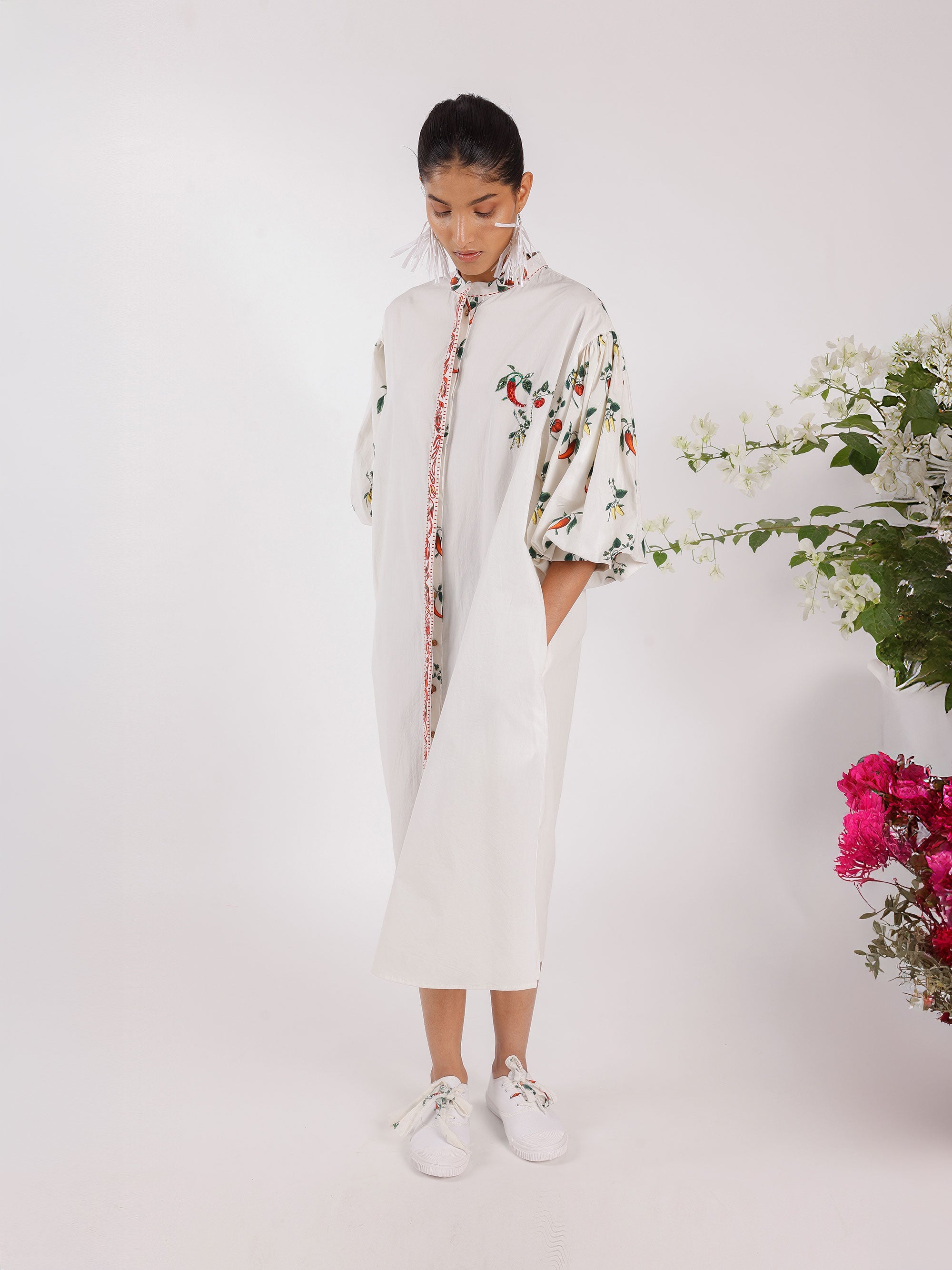 POPLINE SHIRT DRESS