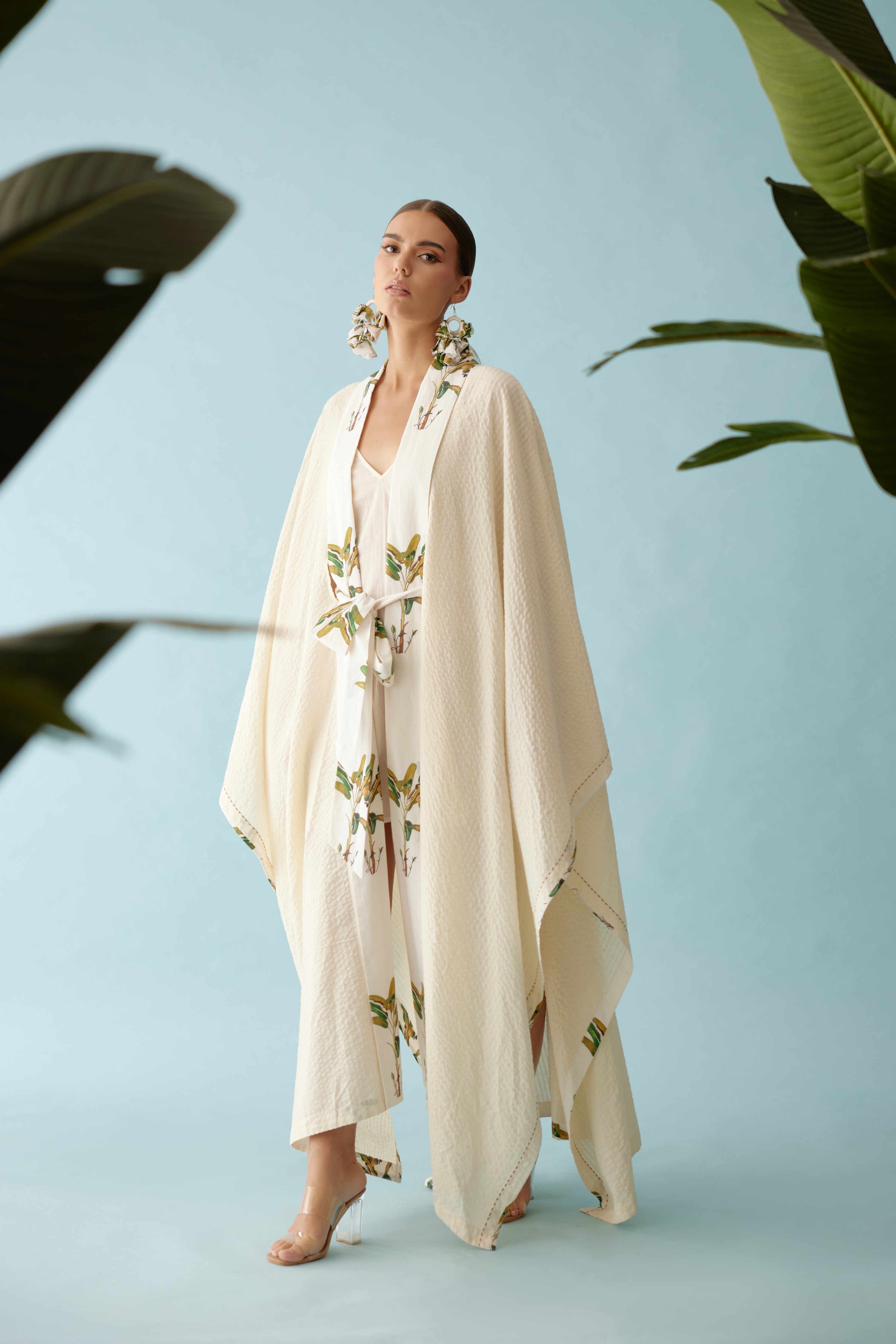 Cream kimono sleeves overgarment