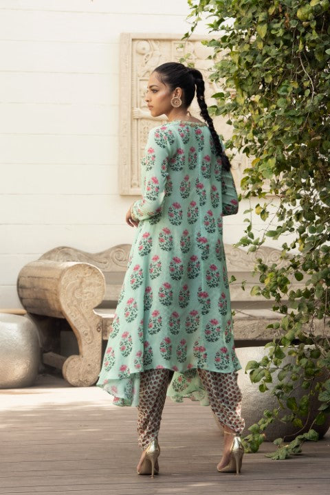 ASYMETRIC TUNIC WITH DHOTI