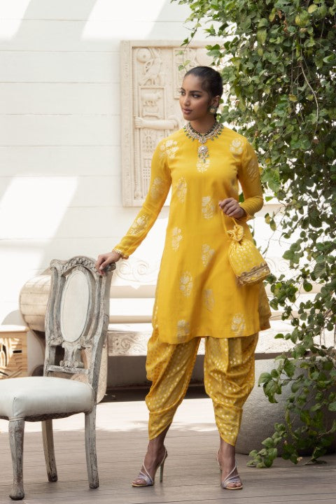 SLIT KURTA WITH DHOTI