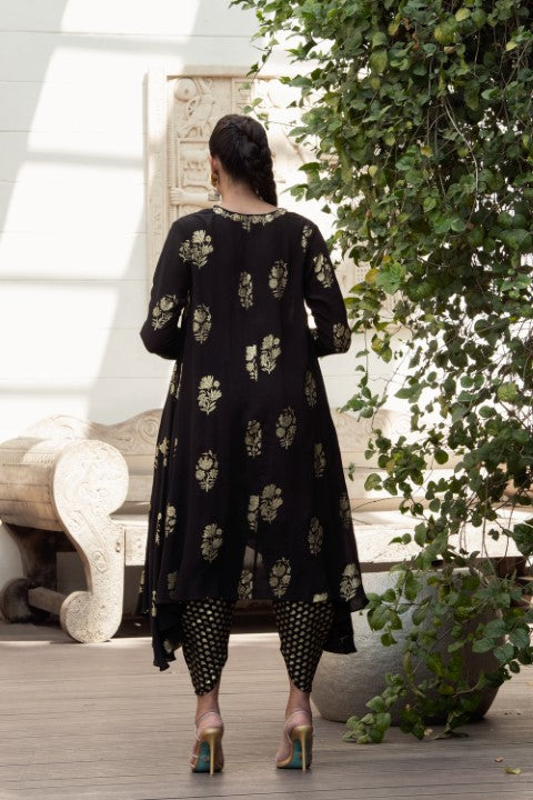 ASYMETRIC TUNIC WITH DHOTI
