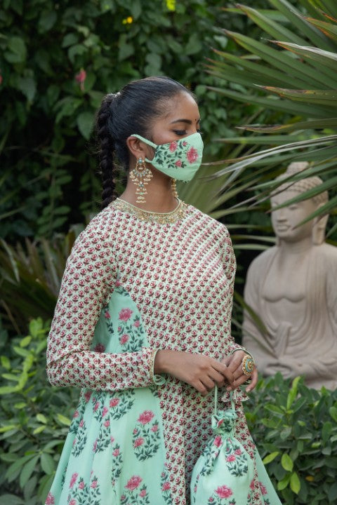 SIDE GODET TUNIC WITH DHOTI