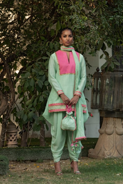 SLIT KURTA WITH DHOTI