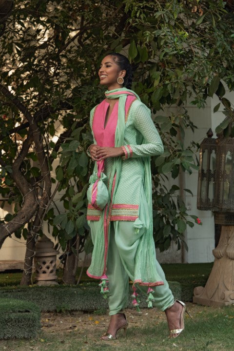 SLIT KURTA WITH DHOTI