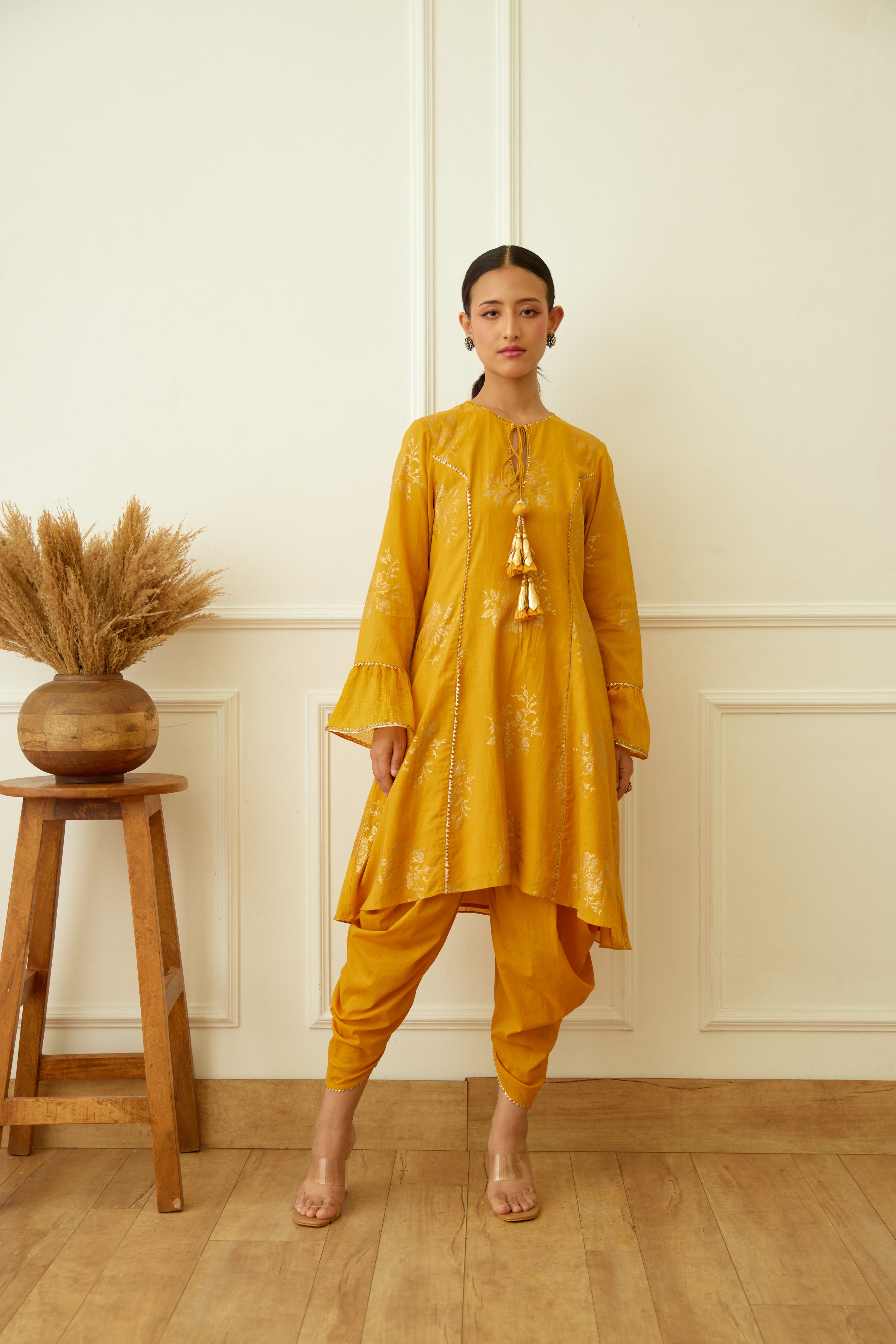 Ochre Foil Dhoti