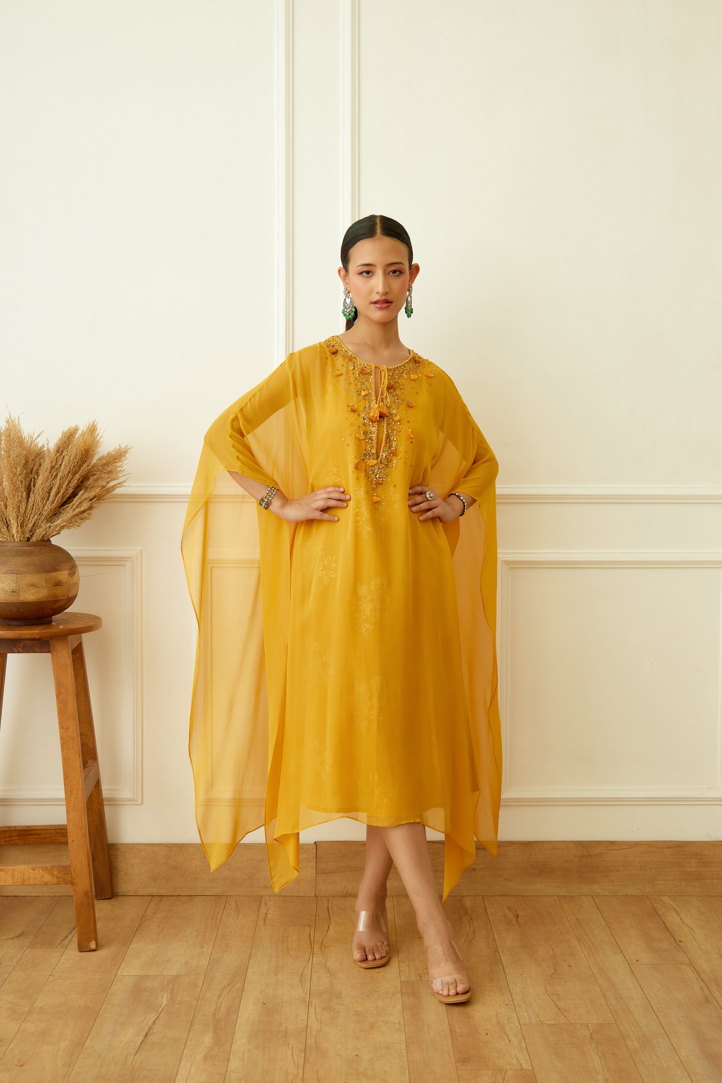 Ochre Kaftan Set