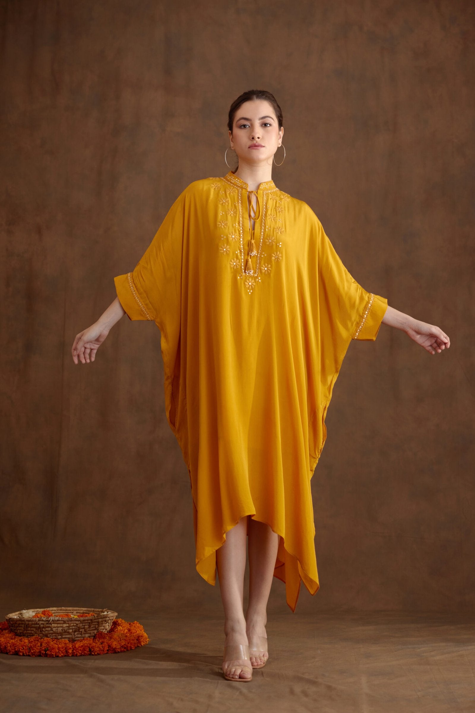 Ochre Kaftan Dress