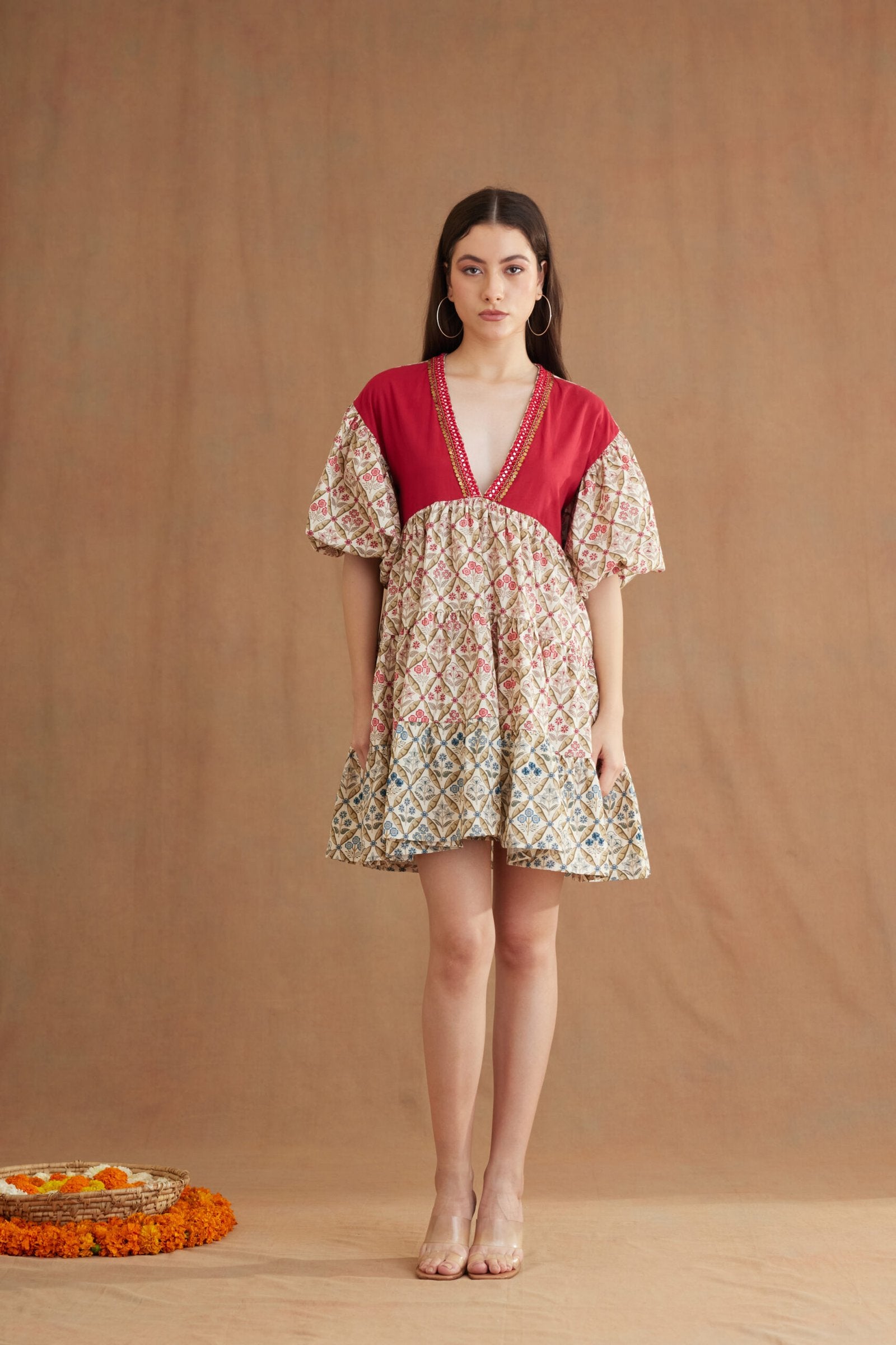 Bespoke Hand Embroidered Tier Dress
