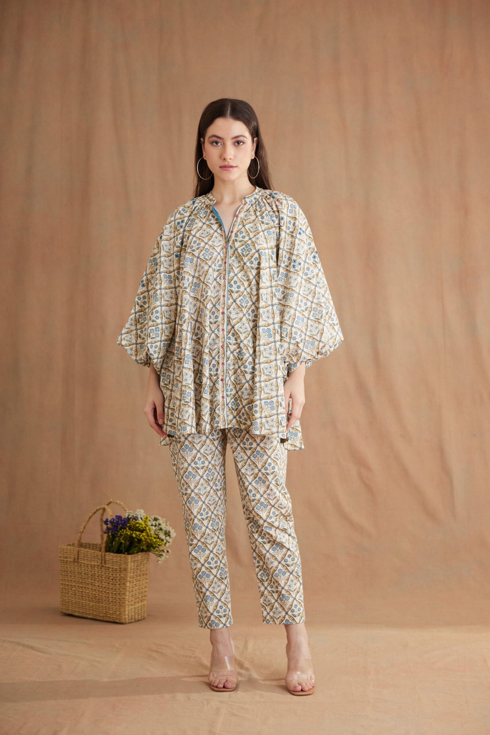 Bespoke Gathered Neck Shirt Dress
