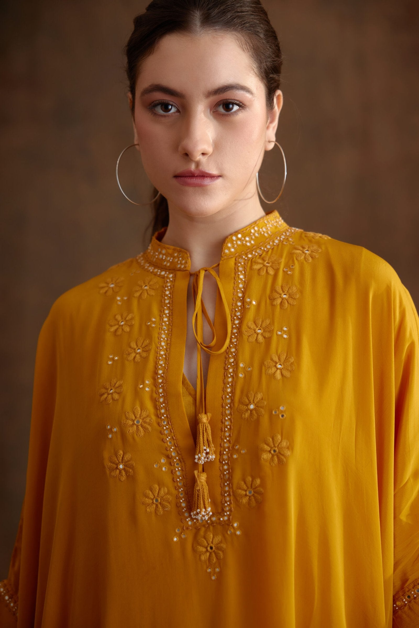 Ochre Kaftan Dress