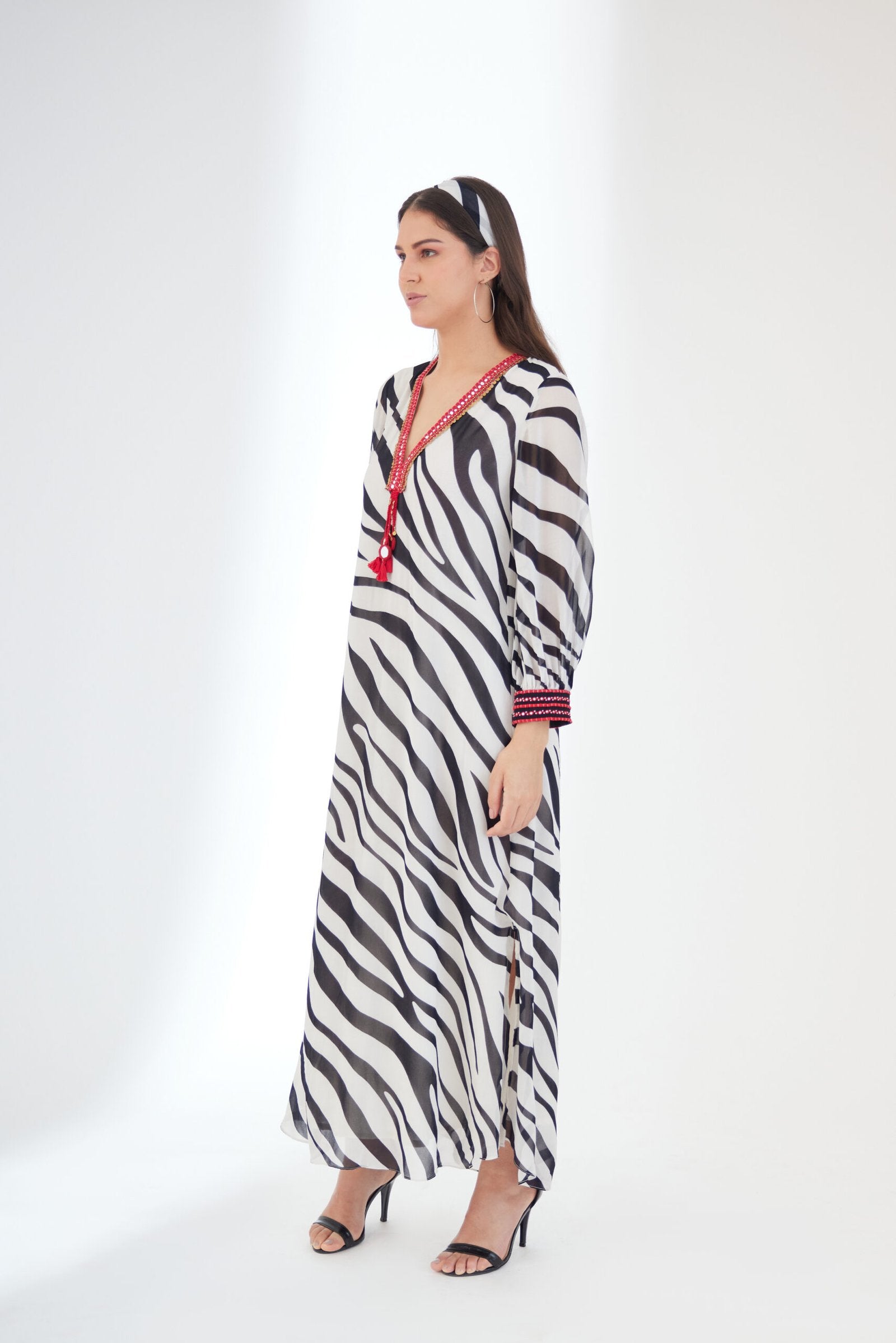 Black N White Maxi Dress