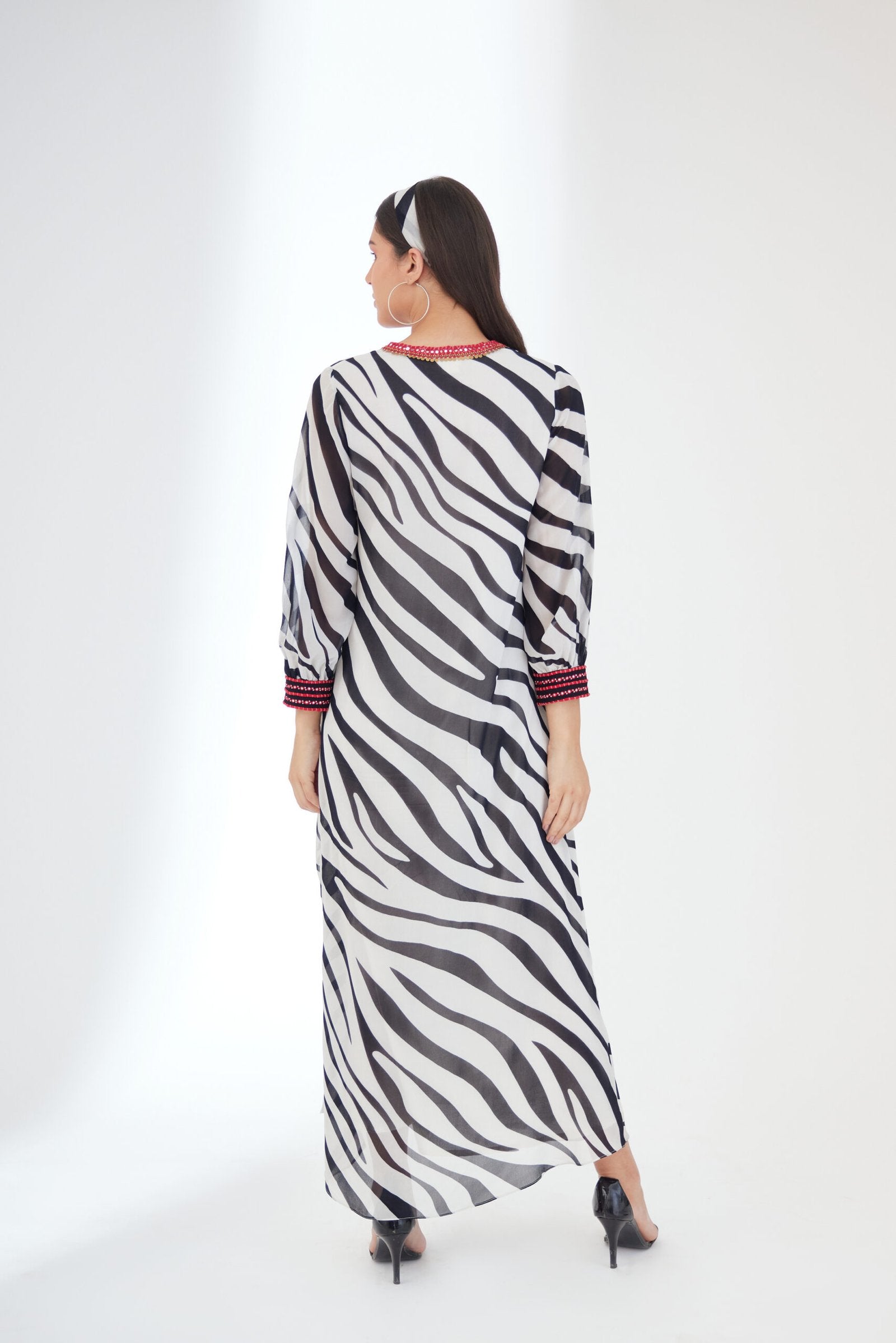 Black N White Maxi Dress