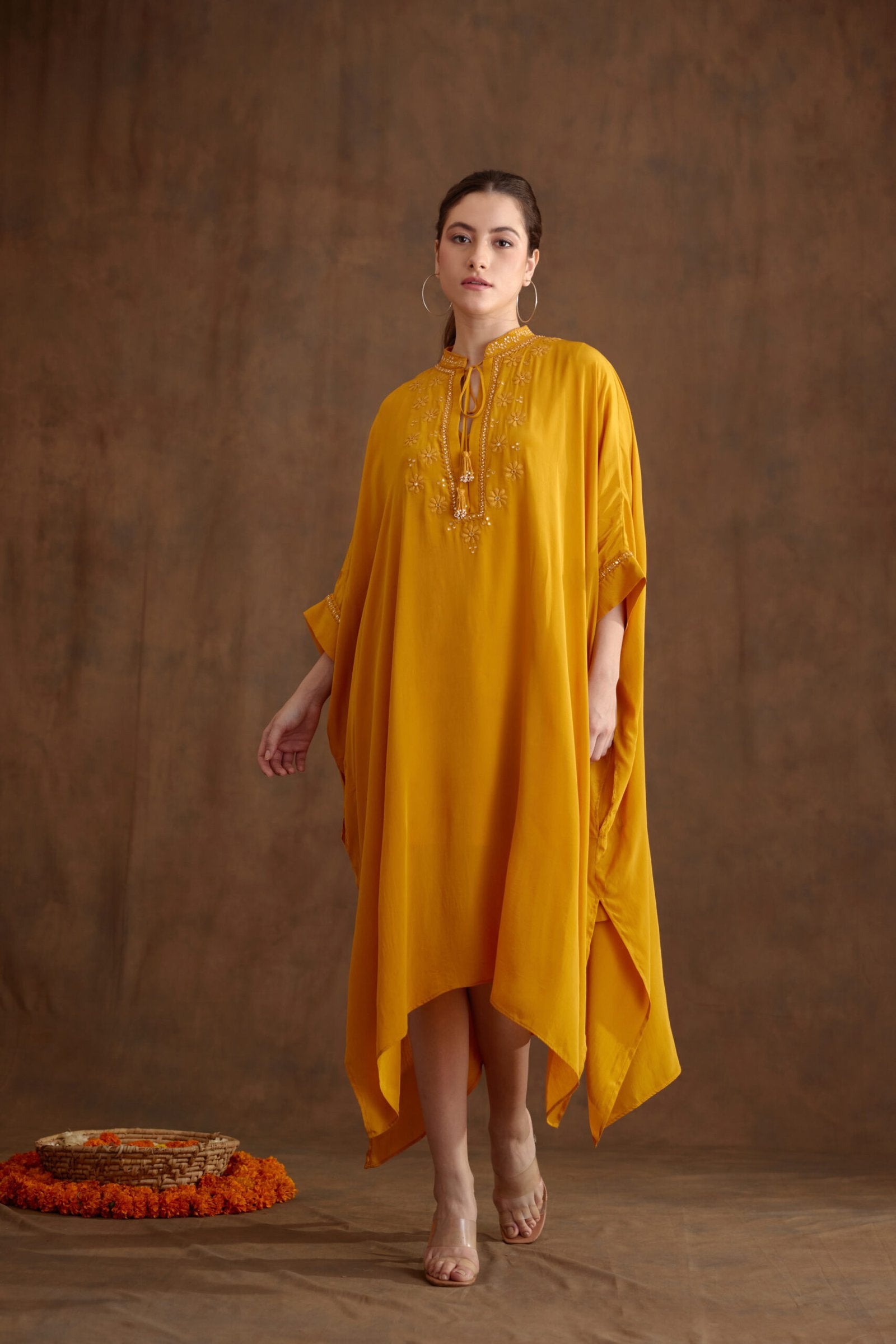 Ochre Kaftan Dress