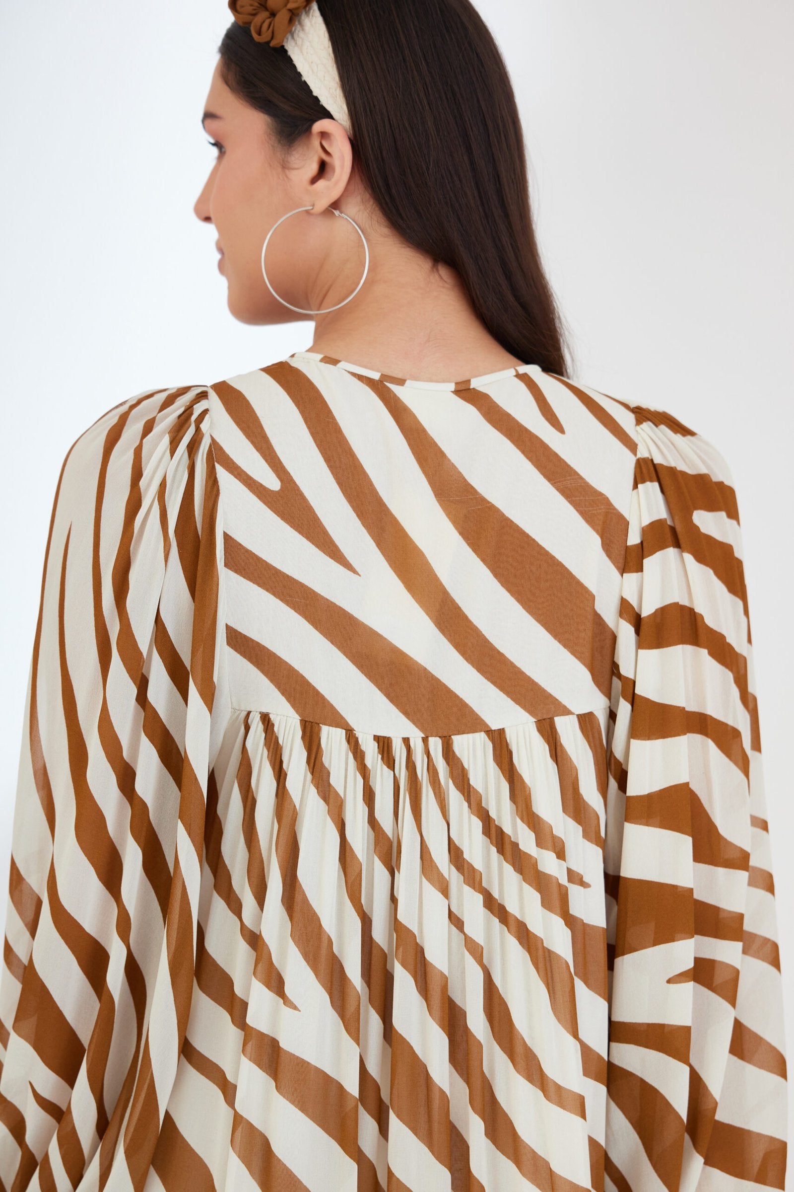 Tobacco Hand Embroidered Dress