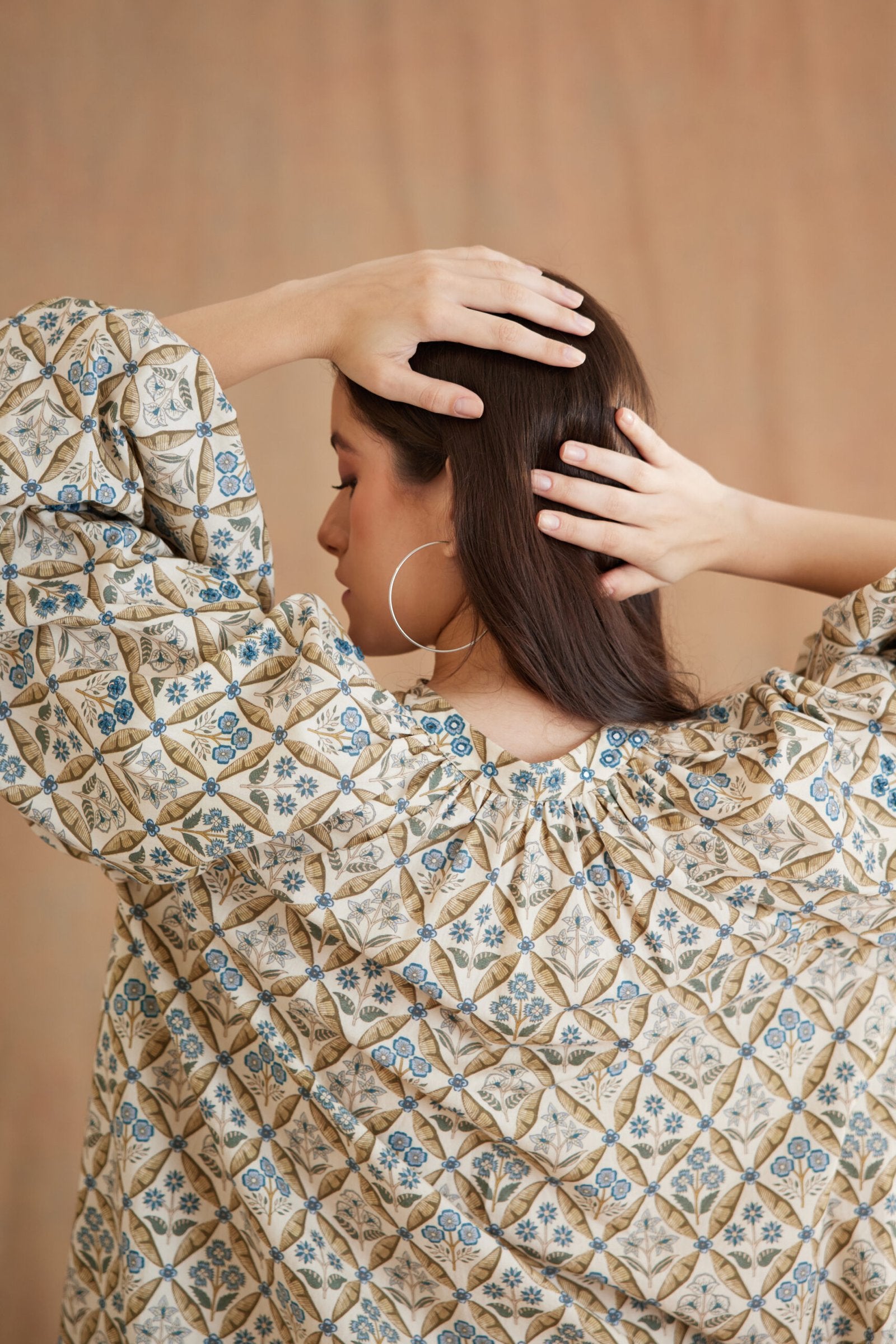 Bespoke Gathered Neck Shirt Dress