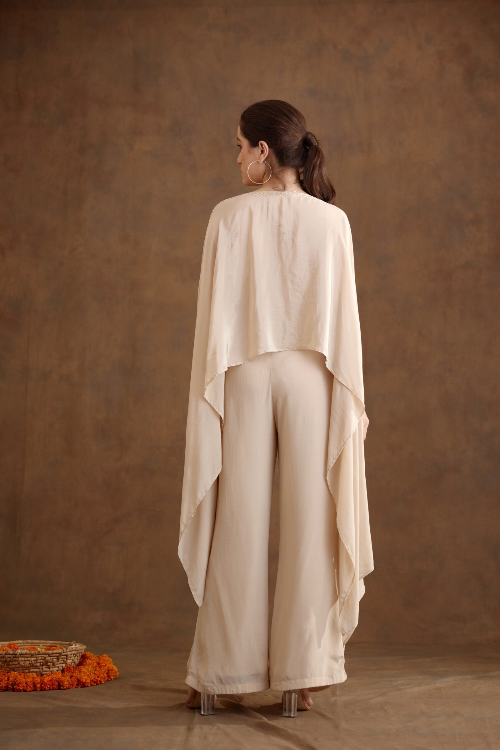 Cream Hand Embroidered Co-ord Sets