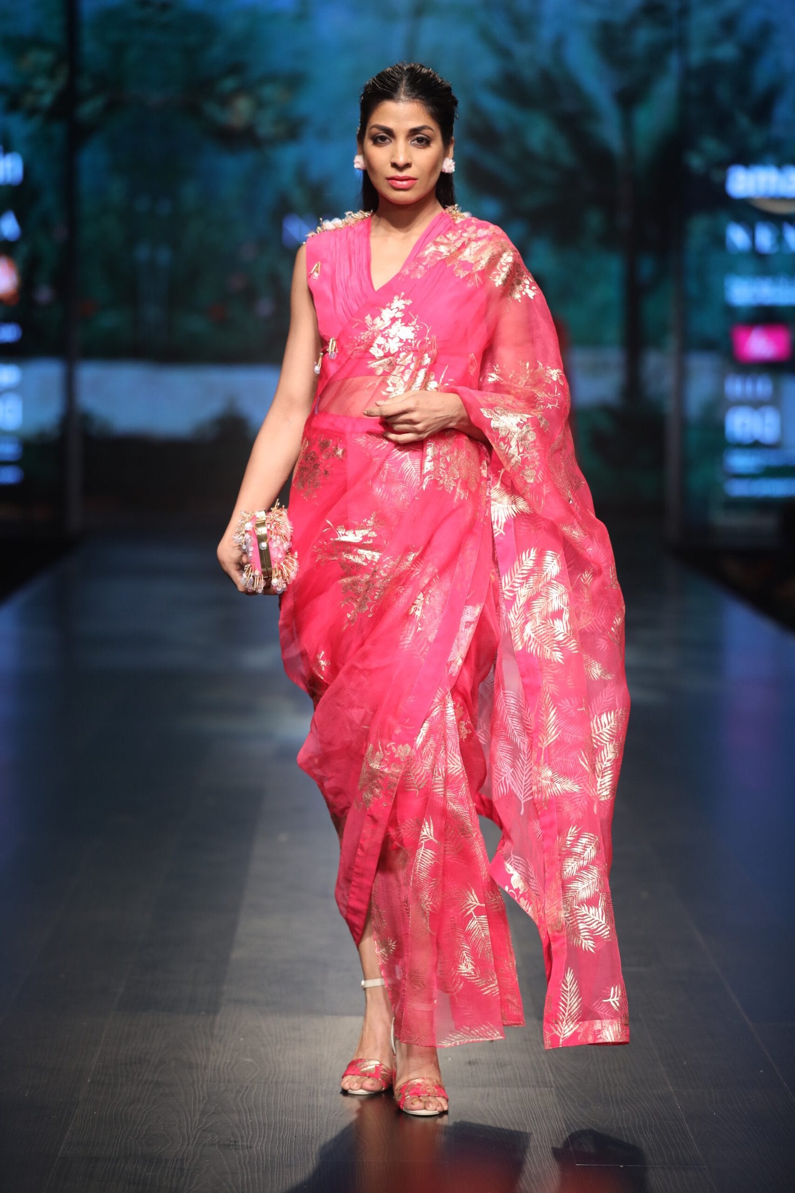 dhoti skirt pre pleated sari skirt with overlap blouse