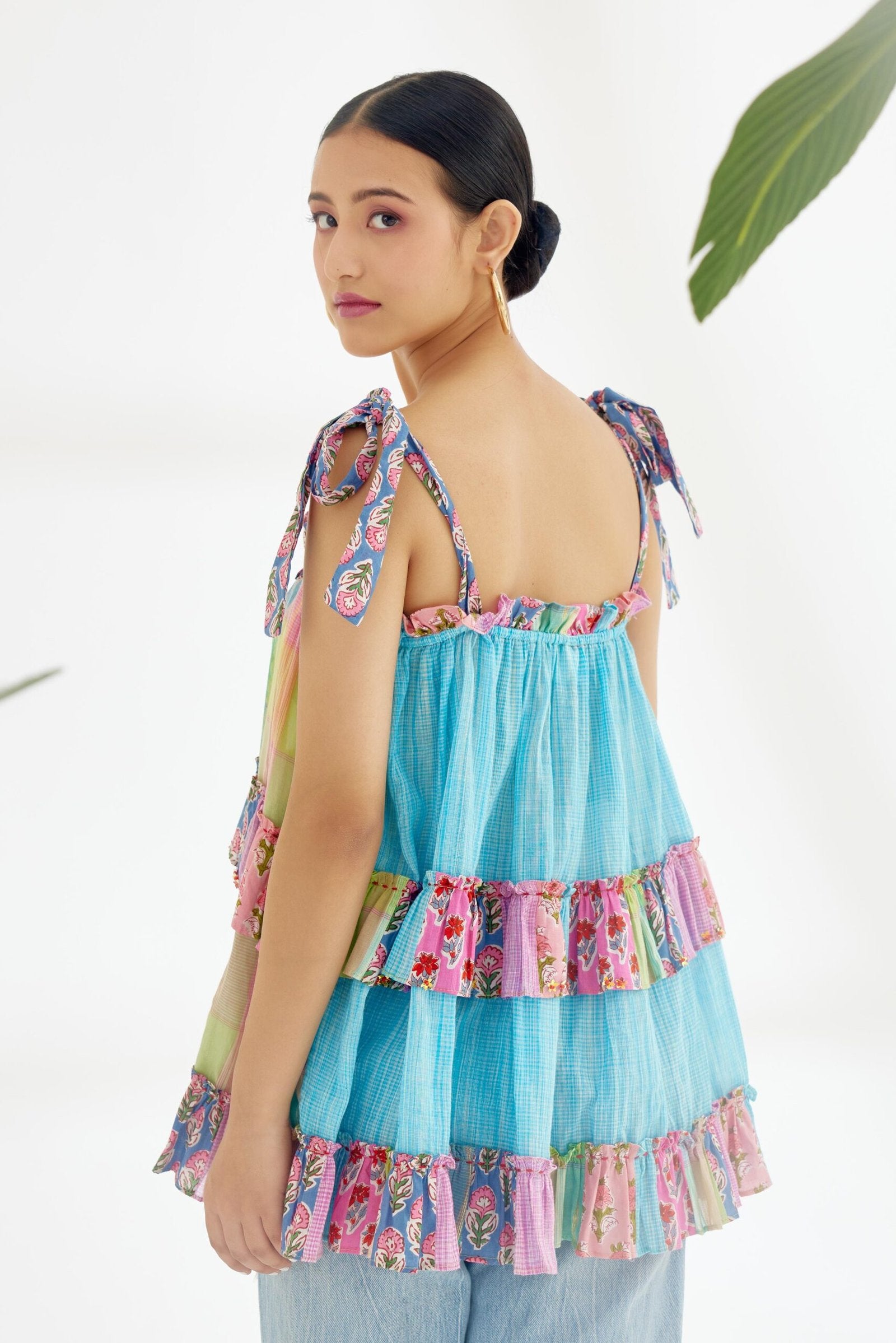 Bespoke hand embroidered Strap Top