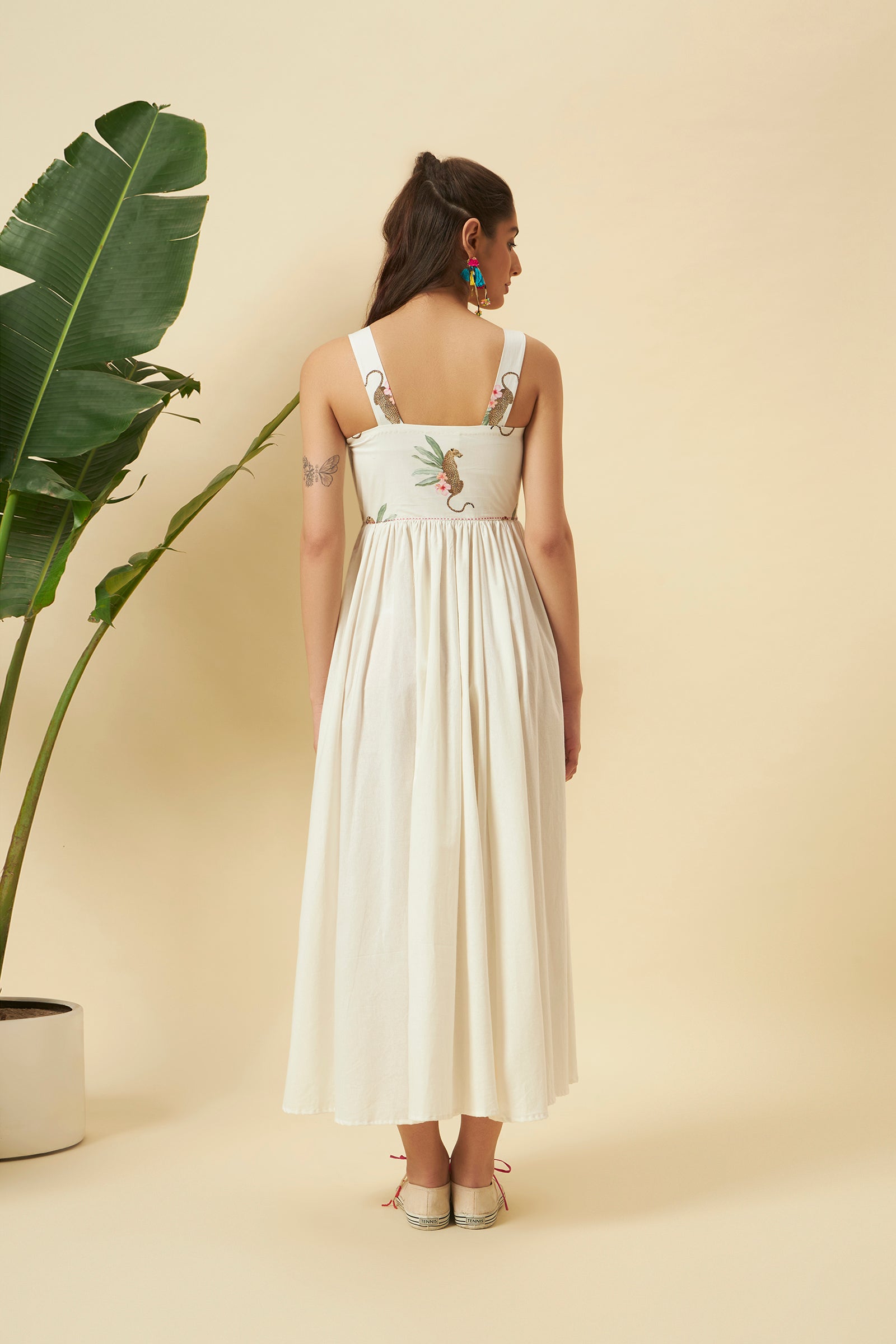 PINK AND IVORY SLIP DRESS WITH OVERGARMENT