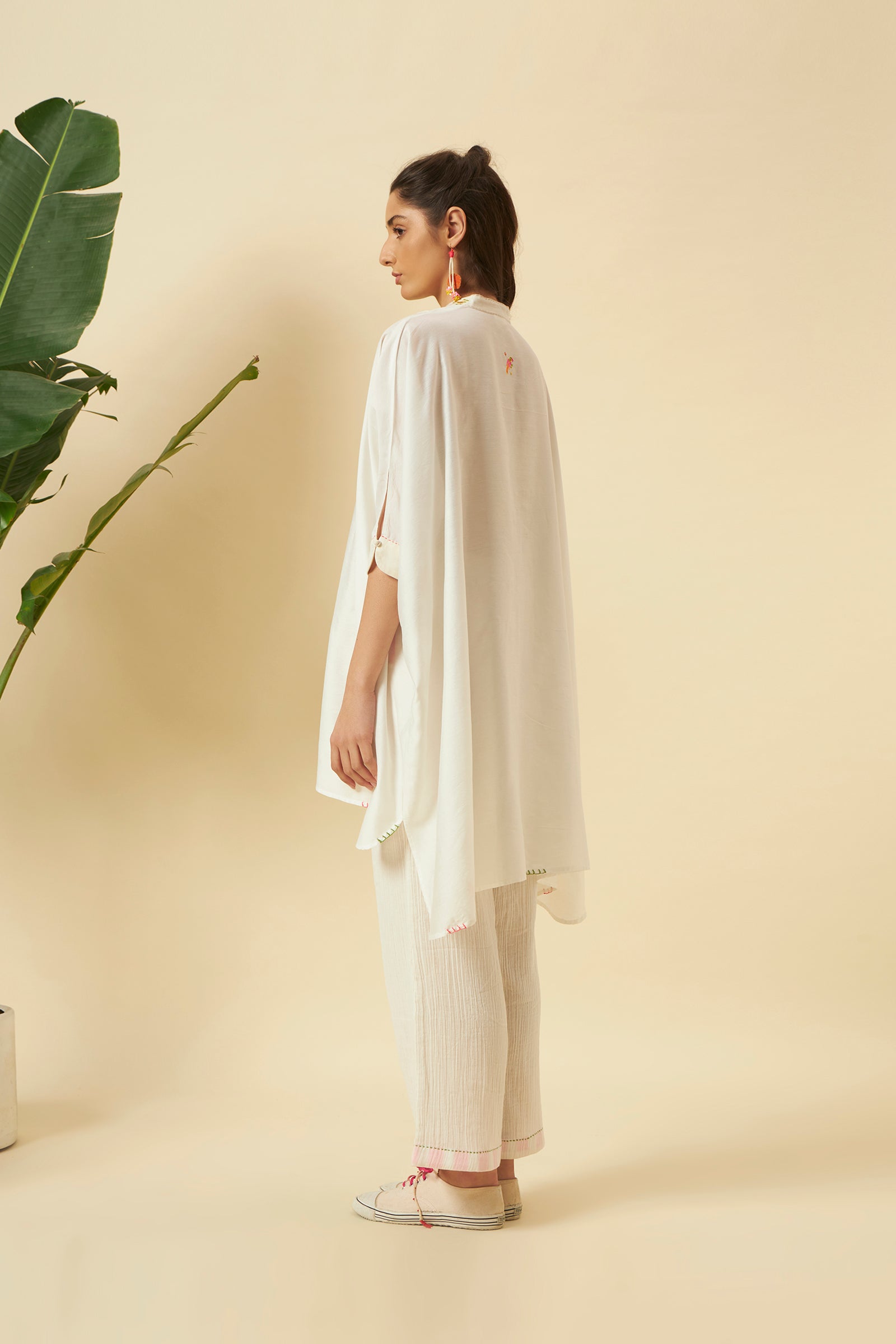 IVORY KAFTAN TOP AND PANTS