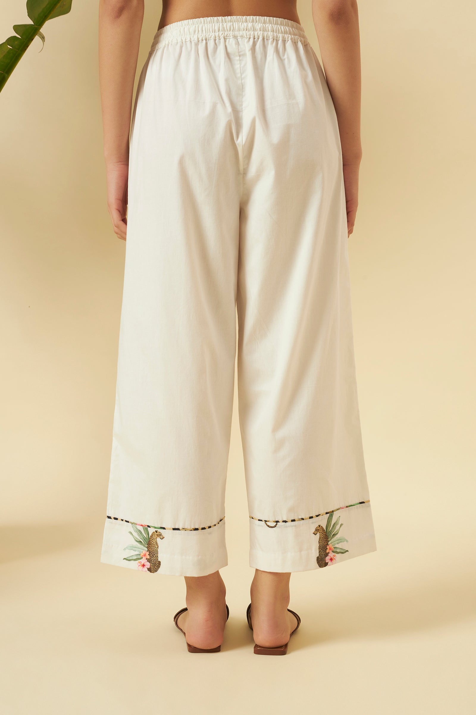 CHETAH PRINT KAFTAN TOP WITH PANTS